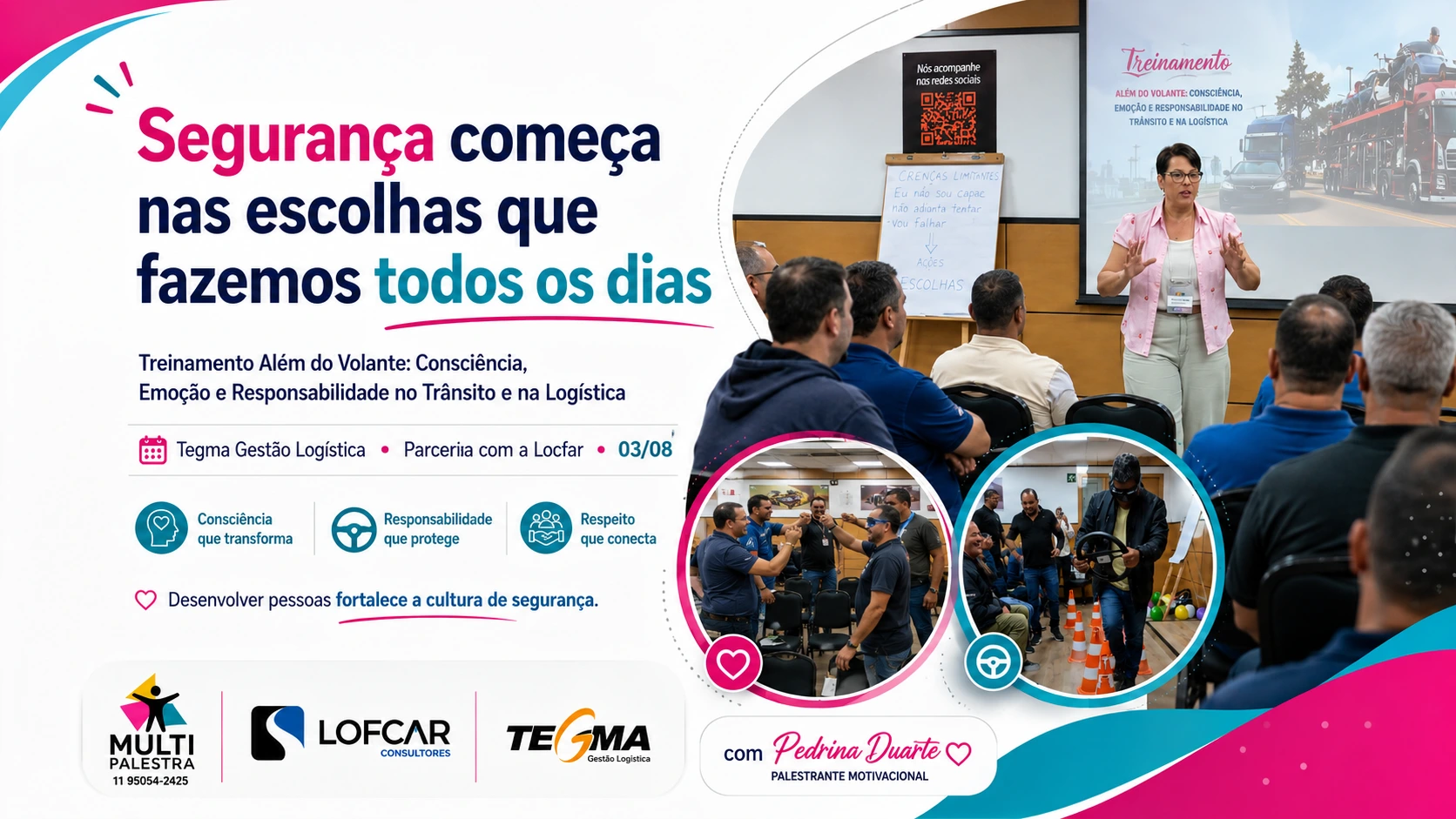 Treinamento de segurança no trânsito e logística na Tegma, em parceria com a Locfar