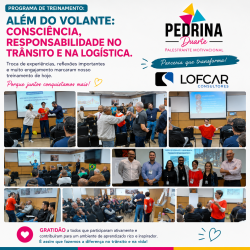 Pedrina Duarte ministrando o curso CRESEV de segurança viária na Tegma Gestão Logística